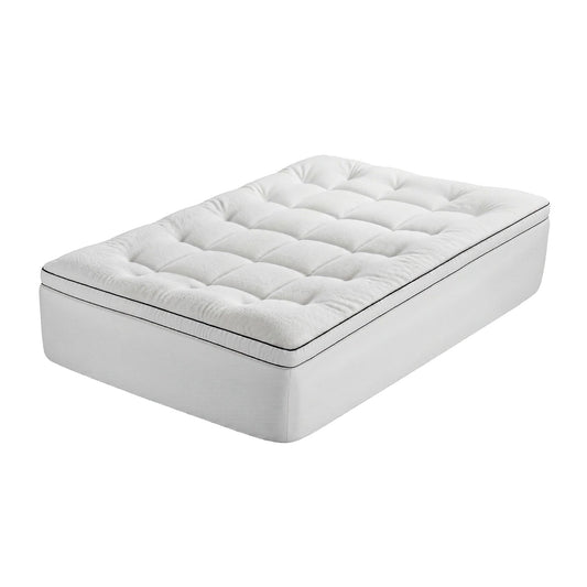 Giselle Bedding Single Mattress Topper 5cm Coral Fleece TOPPER-FLEECE-5-S
