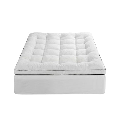 Giselle Bedding Single Mattress Topper 5cm Coral Fleece TOPPER-FLEECE-5-S