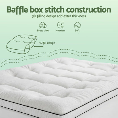 Giselle Bedding Single Mattress Topper 5cm Coral Fleece TOPPER-FLEECE-5-S