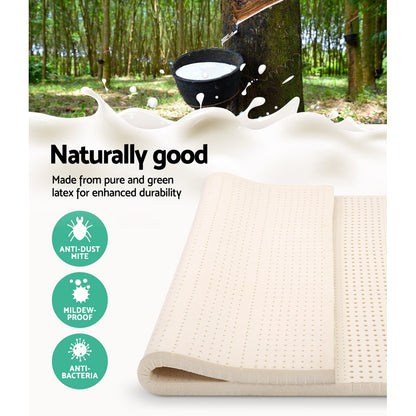 Giselle Bedding Latex Mattress Topper, 5cm Thick Cooling Bed Pad for Side Sleepers Pain Relief, 7 Zone TOPPER-LT-D-5