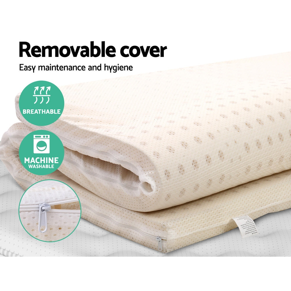 Giselle Bedding Latex Mattress Topper, 5cm Thick Cooling Bed Pad for Side Sleepers Pain Relief, 7 Zone TOPPER-LT-D-5