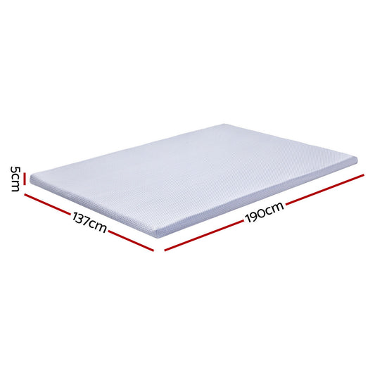 Giselle Bedding Natural Latex Mattress Topper, 7-Zone Pressure Relief Bed Pad for Back Pain, Ice Silk Cooling TOPPER-LT-D-5-CO