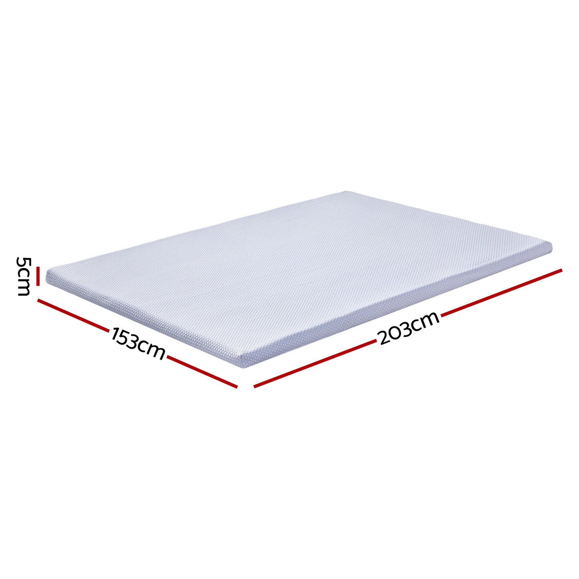 Giselle Bedding Natural Latex Mattress Topper, 7-Zone Pressure Relief Bed Pad for Back Pain, Ice Silk Cooling TOPPER-LT-Q-5-CO