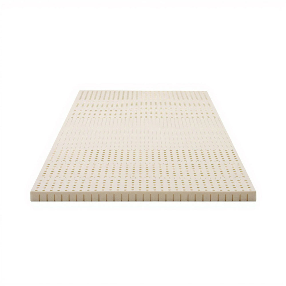 Giselle Bedding Latex Mattress Topper, 5cm Thick Cooling Bed Pad for Side Sleepers Pain Relief, 7 Zone Foldable Mat with Washable Cover for Guest Room Bedroom Single