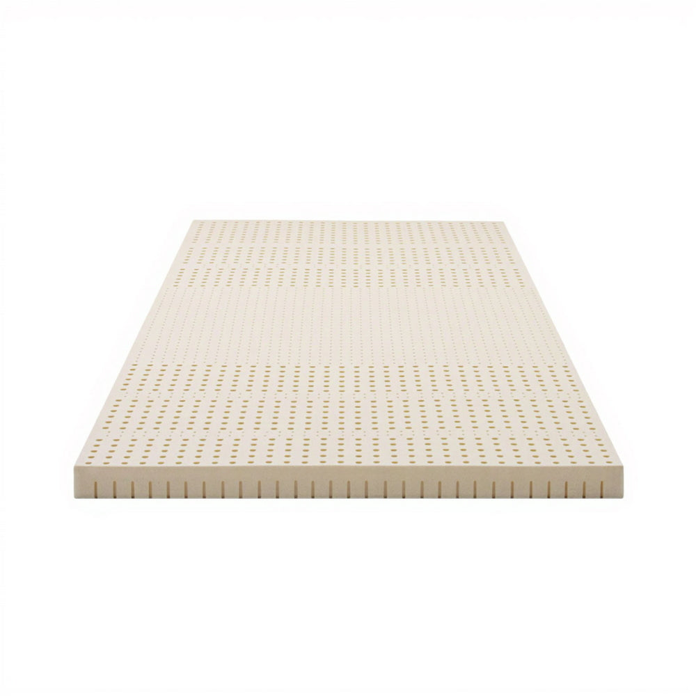 Giselle Bedding Latex Mattress Topper, 7.5cm Thick 7-Zone Pressure Relief Bed Pad with Washable Cover, Cooling Breathable Mat for Side Sleepers & Back Pain, Beige Single