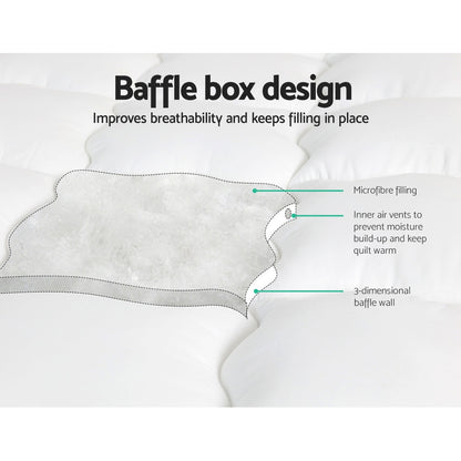 Giselle Bedding Pillowtop Mattress Topper 5cm Thick Mattress Pad for Back Pain Relief & Old Beds Machine TOPPER-MF-K