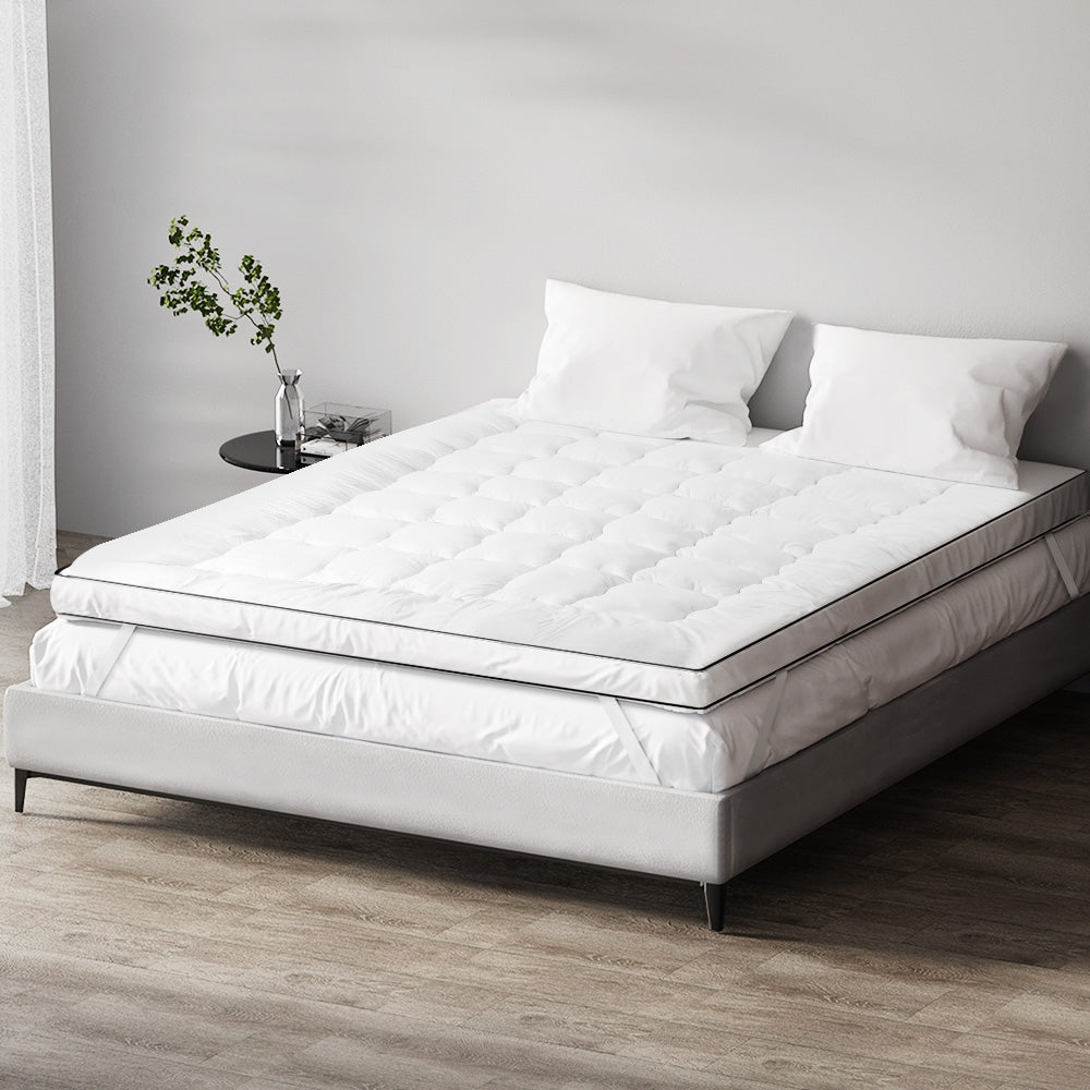 Giselle Bedding Pillowtop Mattress Topper 5cm Thick Mattress Pad for Back Pain Relief & Old Beds Machine TOPPER-MF-S