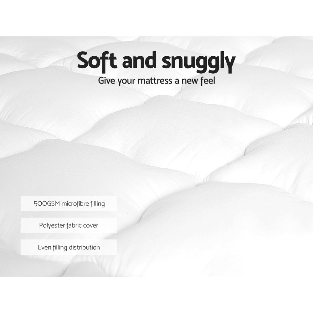 Giselle Bedding Pillowtop Mattress Topper 5cm Thick Mattress Pad for Back Pain Relief & Old Beds Machine TOPPER-MF-S