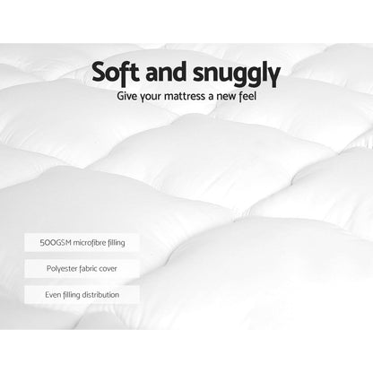 Giselle Bedding Pillowtop Mattress Topper 5cm Thick Mattress Pad for Back Pain Relief & Old Beds Machine TOPPER-MF-S