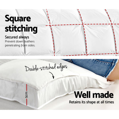 Giselle Bedding Pillowtop Mattress Topper 5cm Thick Pad for Back Pain Relief Washable Underlay Protector TOPPER-PT-D