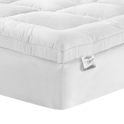 Giselle Bedding Pillowtop Mattress Topper 5cm Thick Pad for Back Pain Relief Washable Underlay Protector TOPPER-PT-Q