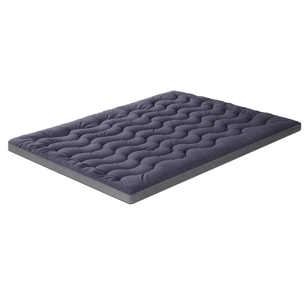 Giselle Bedding 5cm Pillowtop Topper Bamboo Polyester Blend Fibre Pad for Back Pain Relief Washable TOPPER-WA-CHAR-K