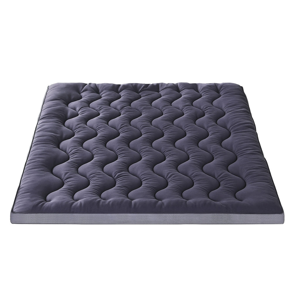 Giselle Bedding 5cm Pillowtop Topper Bamboo Polyester Blend Fibre Pad for Back Pain Relief Washable TOPPER-WA-CHAR-K