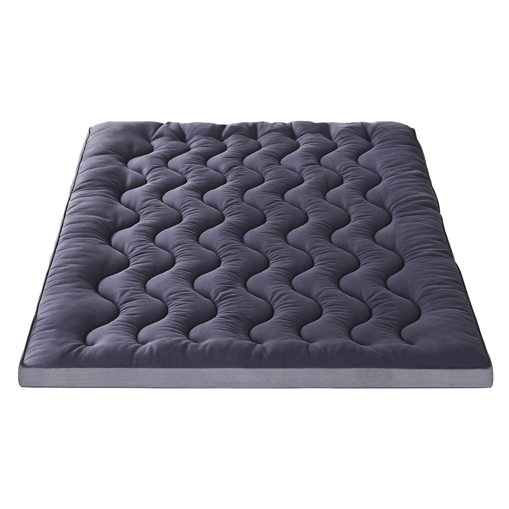 Giselle Bedding 5cm Pillowtop Topper Bamboo Polyester Blend Fibre Pad for Back Pain Relief Washable TOPPER-WA-CHAR-Q