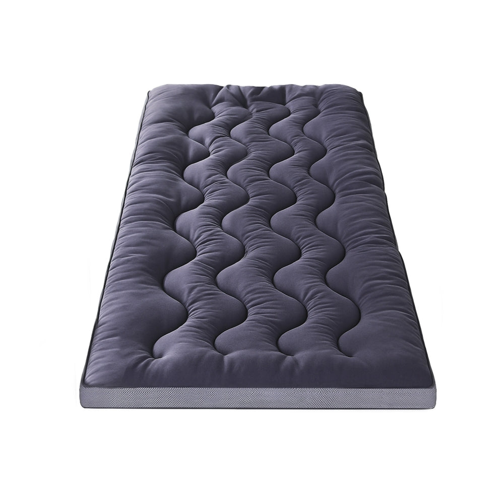 Giselle Bedding 5cm Pillowtop Topper Bamboo Polyester Blend Fibre Pad for Back Pain Relief Washable TOPPER-WA-CHAR-S