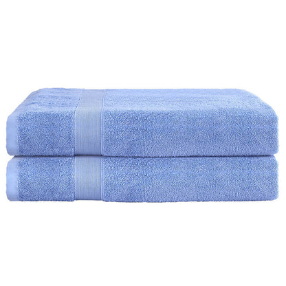 2 Pack Bath Sheets Set Cotton Extra Large Towel Blue TOWEL-D-180-L-BL