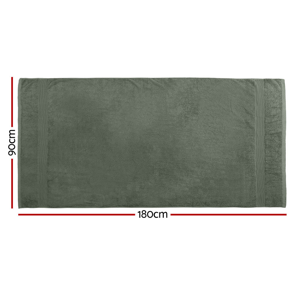 2 Pack Bath Sheets Set Cotton Extra Large Towel Green TOWEL-D-180-L-GN