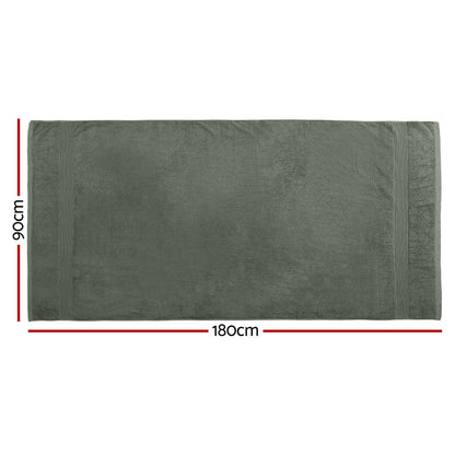 2 Pack Bath Sheets Set Cotton Extra Large Towel Green TOWEL-D-180-L-GN