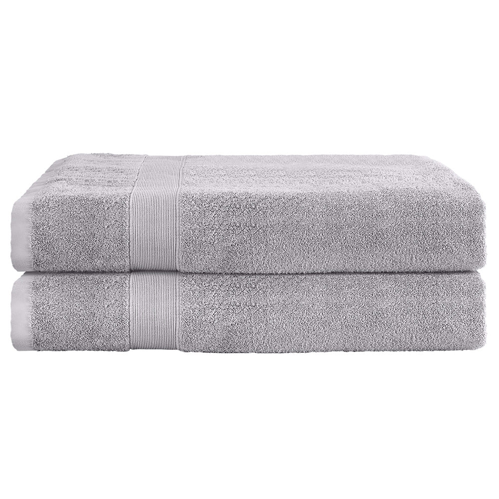 2 Pack Bath Sheets Set Cotton Extra Large Towel Grey TOWEL-D-180-L-GR