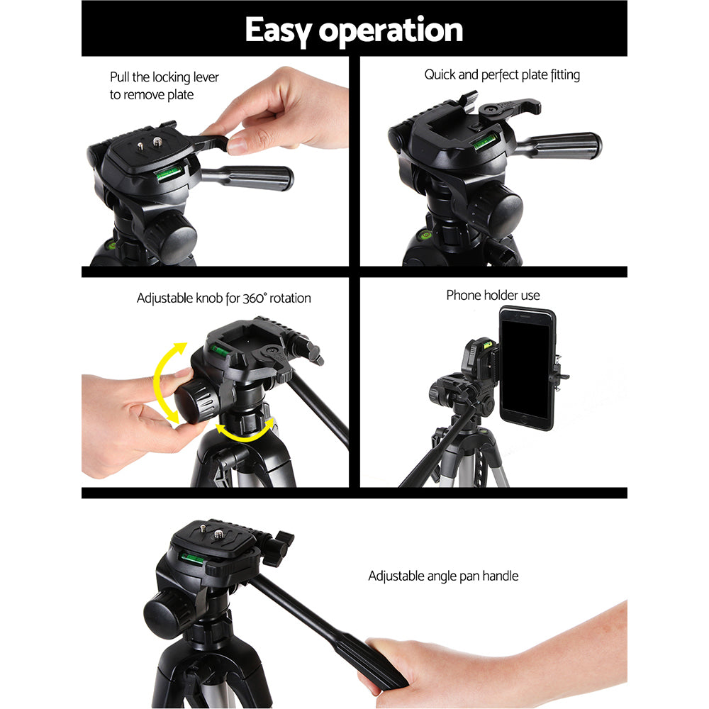 Weifeng Professional Camera Tripod Stand Mount DSLR Travel Adjustable 55-145cm TP-WT3520P