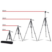 Weifeng Professional Camera Tripod Stand Mount DSLR Travel Adjustable 62-160cm Black TP-WT3750BK