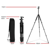 Weifeng Professional Camera Tripod Stand Mount DSLR Travel Adjustable 64-173cm TP-WT6663A