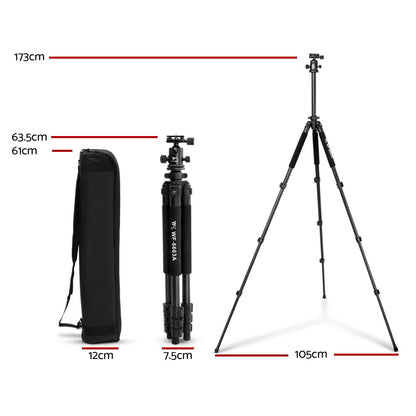 Weifeng Professional Camera Tripod Stand Mount DSLR Travel Adjustable 64-173cm TP-WT6663A