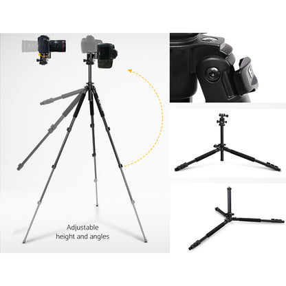 Weifeng Professional Camera Tripod Stand Mount DSLR Travel Adjustable 64-173cm TP-WT6663A