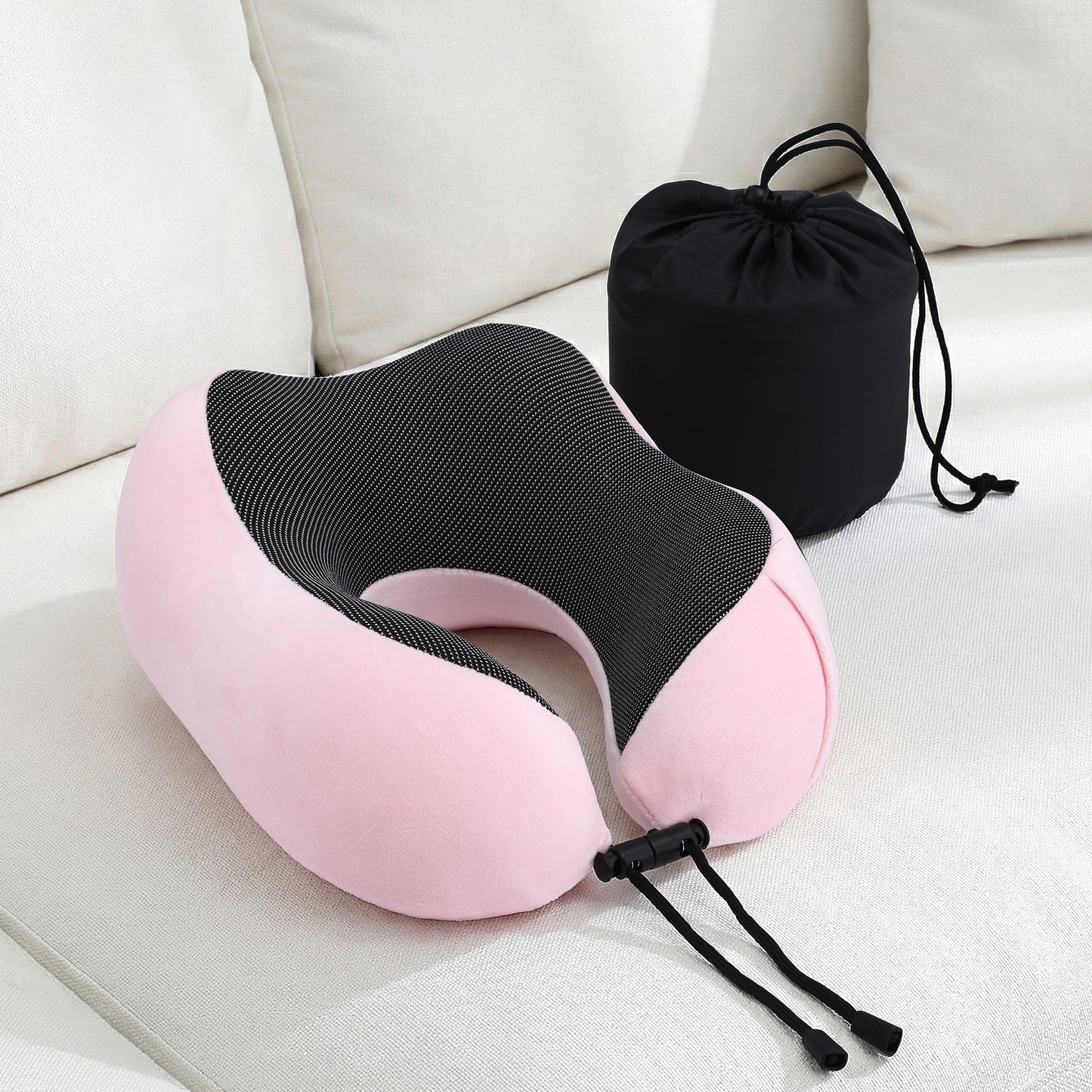 Wanderlite Travel Pillow for Airplanes Memory Foam Neck Pillows for Traveling, Soft & Washable Cover with TR-PI-U-01-PK