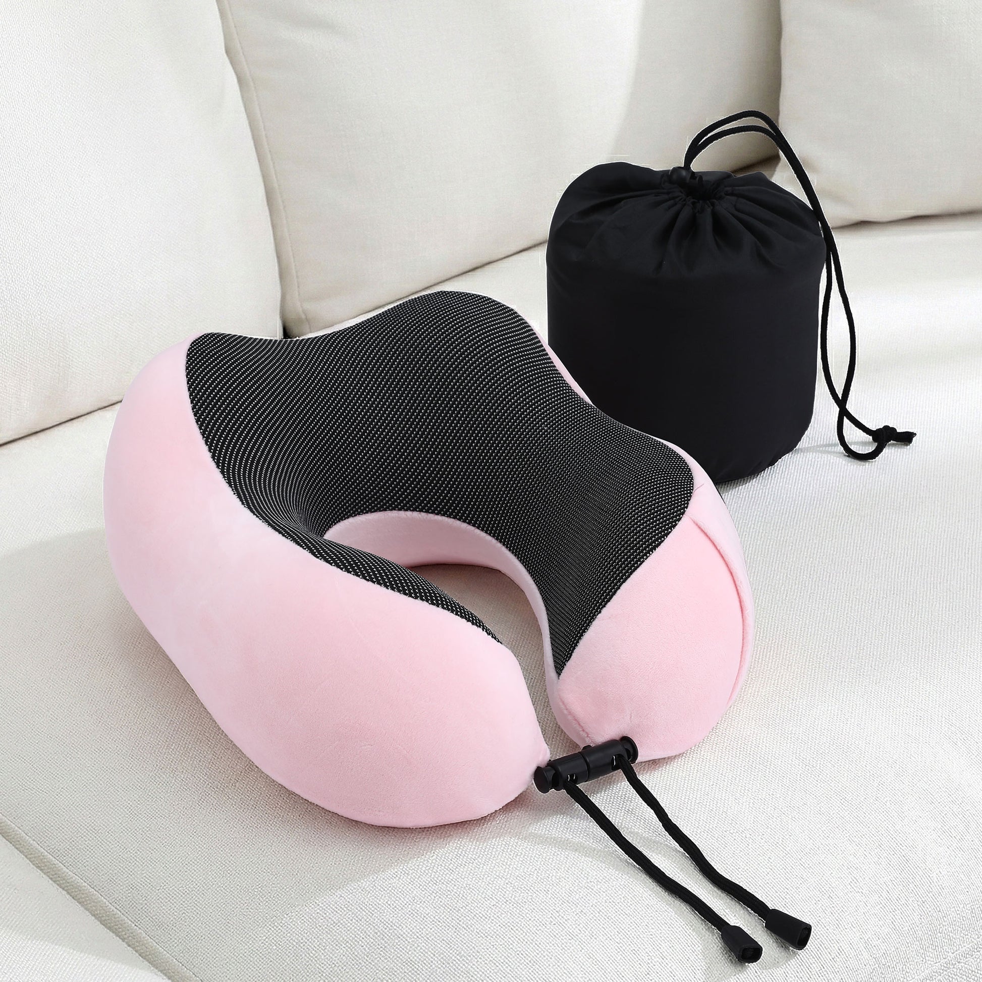 Wanderlite Travel Pillow for Airplanes Memory Foam Neck Pillows for Traveling, Soft & Washable Cover with TR-PI-U-01-PK