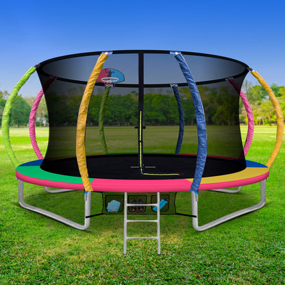 Everfit 12ft Trampoline Rebounder for Kids TRAMPO-C-C12-MC-AB