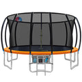 Everfit 16FT Trampoline for Kids w/ Ladder Enclosure Safety Net Rebounder Orange TRAMPO-C-C16-OR-ABC