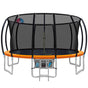 Everfit 16FT Trampoline for Kids w/ Ladder Enclosure Safety Net Rebounder Orange TRAMPO-C-C16-OR-ABC