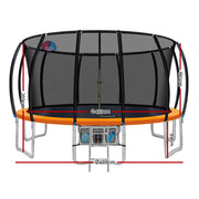 Everfit 16FT Trampoline for Kids w/ Ladder Enclosure Safety Net Rebounder Orange TRAMPO-C-C16-OR-ABC