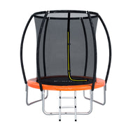 Everfit 6FT Trampoline for Kids w/ Ladder Trampoline Enclosure Safety Net Rebounder Orange TRAMPO-C-C6-OR