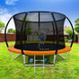 Everfit 8FT Trampoline for Kids w/ Ladder Enclosure Safety Net Rebounder Orange TRAMPO-C-C8-OR
