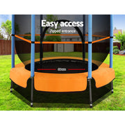 Everfit 4.5FT Trampoline for Kids Trampoline w/ Enclosure Safety Net Rebounder Gift Orange TRAMPO-C-MINI45-OR