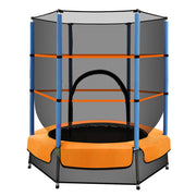 Everfit 4.5FT Trampoline for Kids Trampoline w/ Enclosure Safety Net Rebounder Gift Orange TRAMPO-C-MINI45-OR