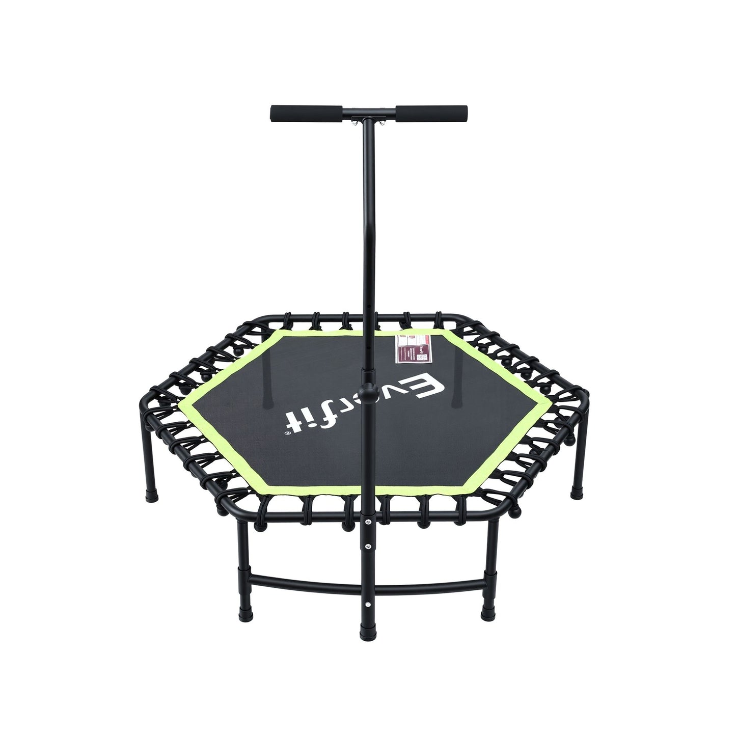 Everfit 48inch Hexagon Fitness Trampoline Rebounder Adjustable Handrail Green TRAMPO-C-MINI48-H-GNBK