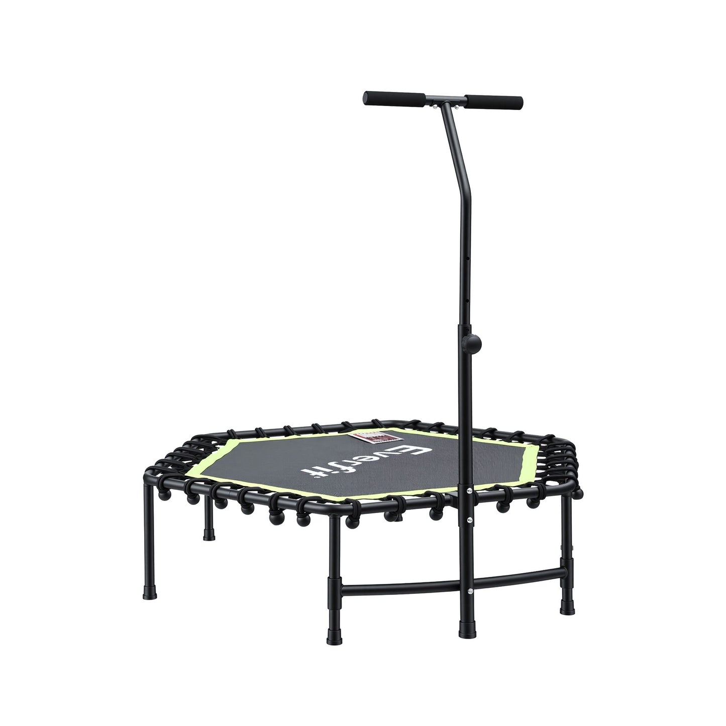 Everfit 48inch Hexagon Fitness Trampoline Rebounder Adjustable Handrail Green TRAMPO-C-MINI48-H-GNBK