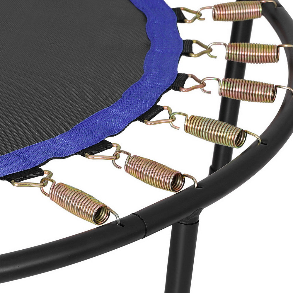 Everfit 48inch Round Fitness Trampoline Rebounder Adjustable Handrail Blue TRAMPO-C-MINI48-R-BLBK