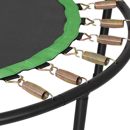 Everfit 48inch Round Fitness Trampoline Rebounder Adjustable Handrail Green TRAMPO-C-MINI48-R-GNBK