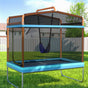 Everfit 6FT Trampoline Kids Rectangle Trampoline w/ Swing Enclosure Safety Net Orange TRAMPO-C-R6-BLOR