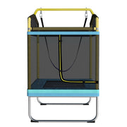 Everfit 6FT Trampoline for Kids w/ Enclosure Safety Net Swing Rectangle Yellow TRAMPO-C-R6-BLYE