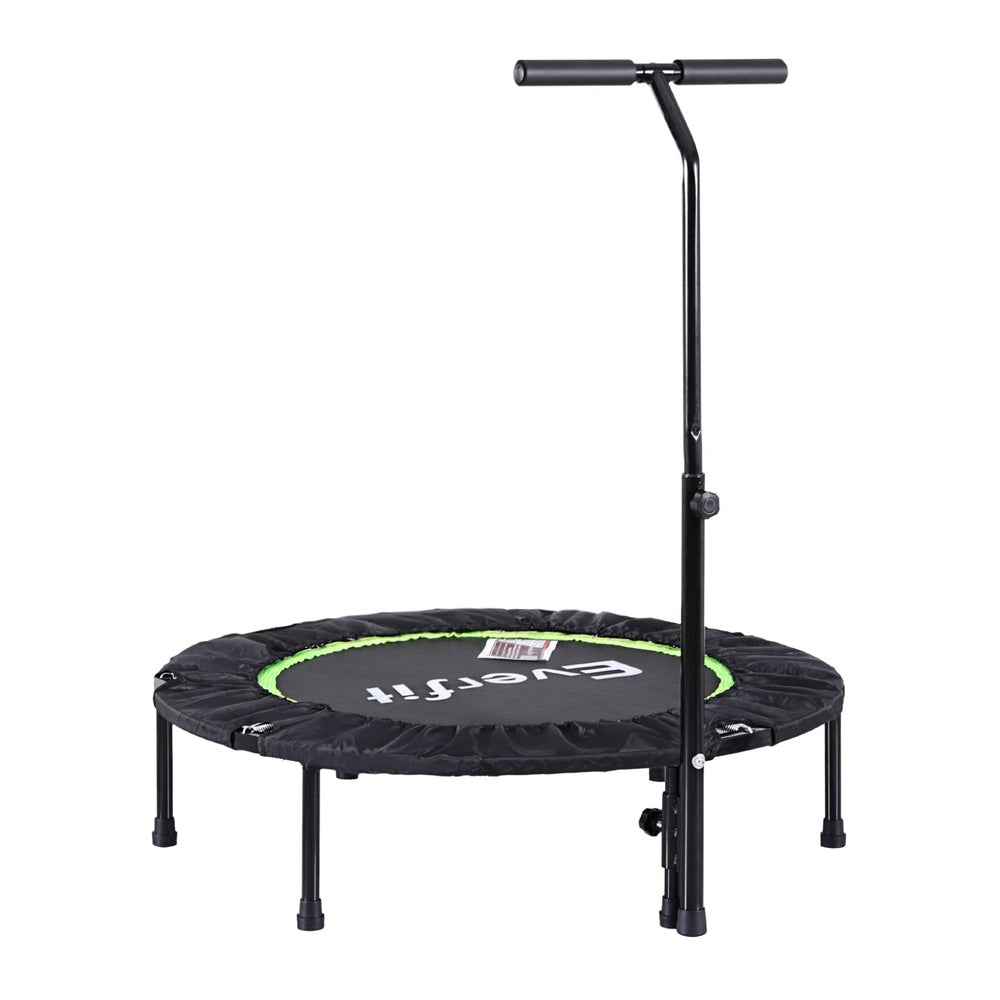 Everfit 40inch Fitness Foldable Trampoline Jumping Rebounder Home Gym Handrail TRAMPO-D-FOLD40-R-GN