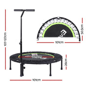 Everfit 40inch Fitness Foldable Trampoline Jumping Rebounder Home Gym Handrail TRAMPO-D-FOLD40-R-GN