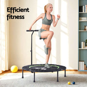Everfit 40inch Fitness Foldable Trampoline Jumping Rebounder Home Gym Handrail TRAMPO-D-FOLD40-R-GN
