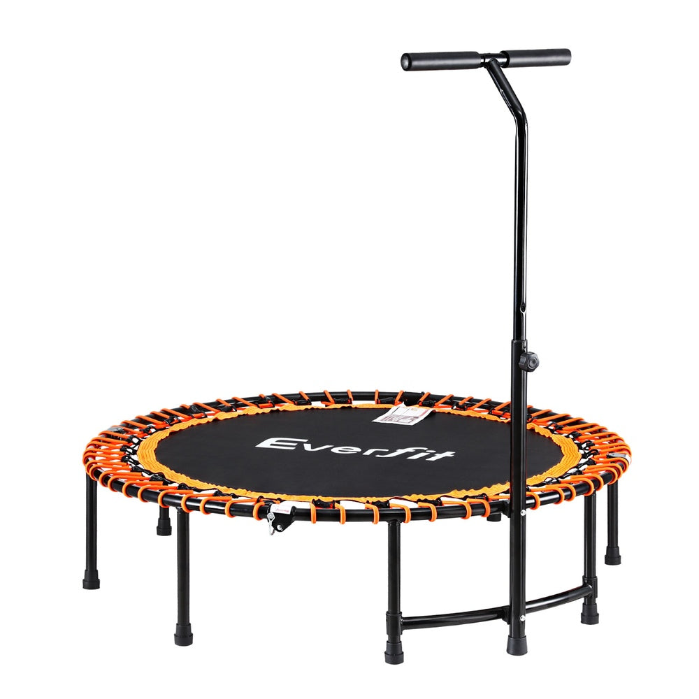Everfit 48inch Fitness Foldable Trampoline Jumping Rebounder Home Gym Handrail TRAMPO-D-FOLD48-R-OR