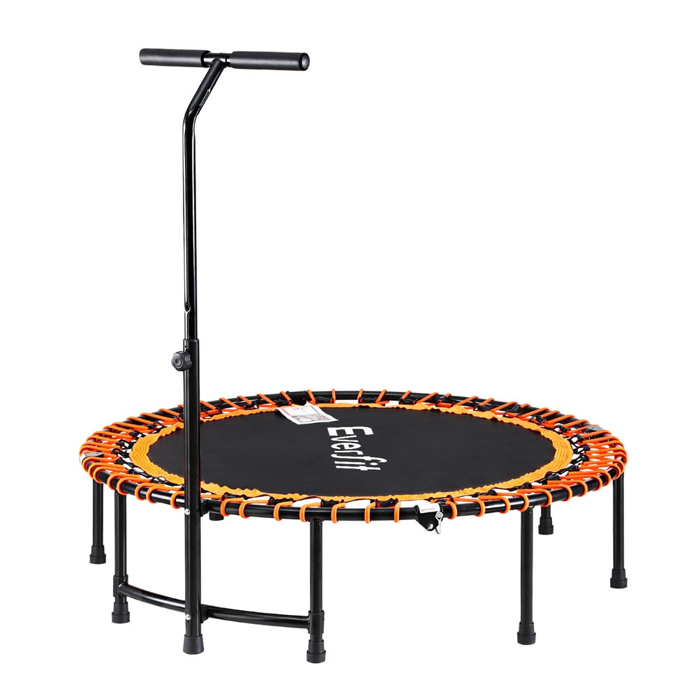 Everfit 48inch Fitness Foldable Trampoline Jumping Rebounder Home Gym Handrail TRAMPO-D-FOLD48-R-OR