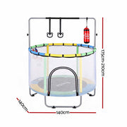 Everfit 55inch Trampoline Kids Rebounder with Basketball Set Sandbag Boxing Game TRAMPO-D-KID55-YGB